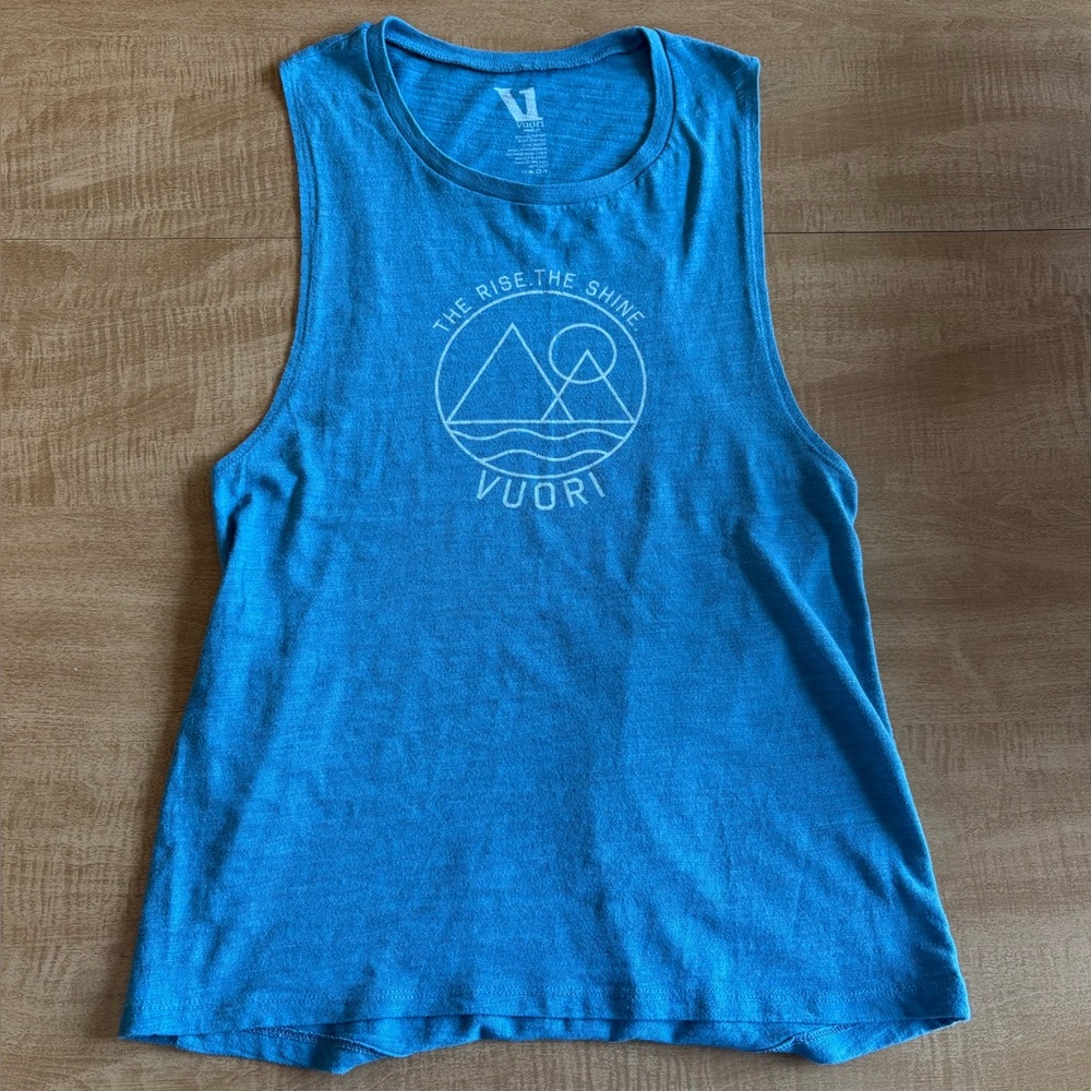 Vuori Heather Blue Tank Top